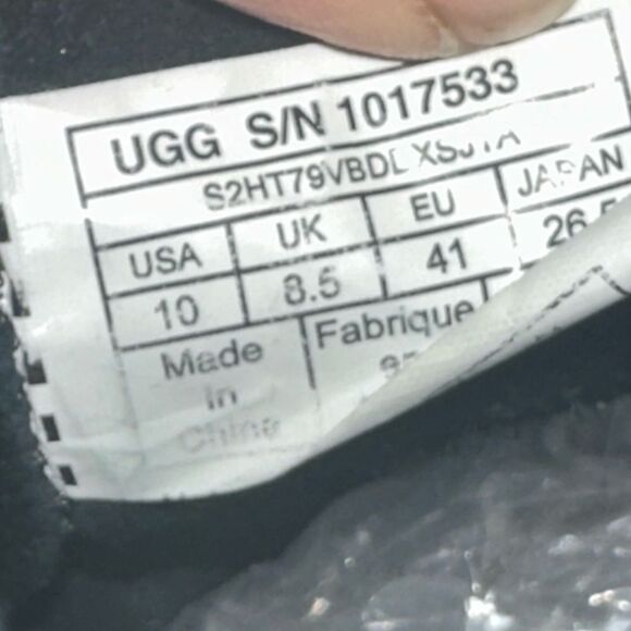 UGG Alisa Black Suede Booties 10 - Picture 7 of 7